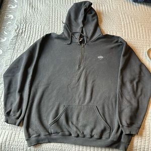 Men’s Black HD Hoodie Quarter Zip Neck 2X